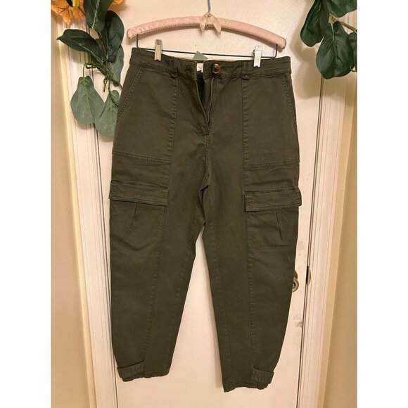 H&M Cargo Pants 10 Green Street Style Jogger - Picture 1 of 13